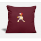 Funny Karate Rubber Chicken Burgundy Pillow